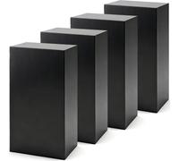 Hiceeden 4 Pcs 2 Inch Thick HDPE Blocks, 3" x 6" Solid Plastic Sheet High Density Polyethylene Board, Hard Plastic Thick Sheet for DIY Projects, Machining, Home Improvement, Black