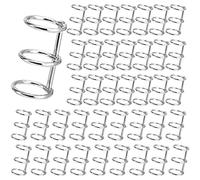 Hiceeden 40 Pack Loose Leaf Binders, 3 Ring Notebook Binding Combs, Silver Metal Ring Binders for Index Cards, Restaurant Menu, Photo Album, 0.8"/20mm
