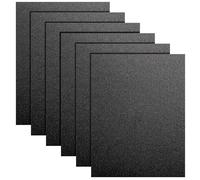 Hiceeden 6 Pack ABS Plastic Sheet 1.5mm Thick,305x405mm Black Flexible Plastic Sheets, Moldable Than Acrylic Sheet, ABS Material Sheets for DIY Crafts, Projects, Home Decor, (Smooth & Textured Finish)