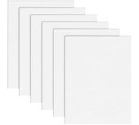 Hiceeden 6 Pack ABS Plastic Sheet 12" x 16" x 0.06", White Flexible Plastic Sheets, Moldable Than Acrylic Sheet, ABS Sheets for DIY Crafts, Projects, Home Decor, Two-Sided (Smooth & Textured Finish)
