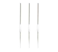 Hicello 0.5mm Fine Crochet Hooks Set 3PCS Small Crochet Hook | Steel Knitting Needles Tiny Crochet Hook for Locking Hair for Lace Making Fine Knitting Projects