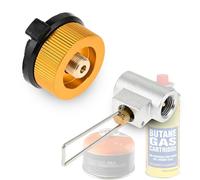 Hicello Camping Gas Canister Refill Adapter for Isoutane/Butane Canister | Lindal Valve EN417/ MSF-1A | Portable Outdoor Camping Tank Adapter Converter Kit for Cassette Gas Long Butane Cartridge