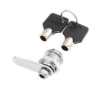 Hicello Cylinder Tubular Cam Lock Ø18mm x 16mm Barrel, 90 Degree Rotation, with 2 Round Keys, for Residential Mailbox Lift Cabinet Loft Latch Utilities Infrastructure Lock