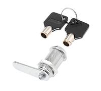 Hicello Cylinder Tubular Cam Lock Ø18mm x 30mm Barrel 90 Degree 2 Keys for Residential Mail Box Lift Cabinet Loft Latch Utilties Infrastructure Tubular Round Key