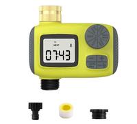 Hicello Watering Computer Programmable Drip Irrigation IP55 Waterproof with LCD Display and Brass Inlet
