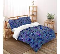 HICEXOR Seahorse Starfish Bedding Set 3D Design Animal Theme Marine Animals Duvet Cover Set Chic Breathable Quilt Cover Suitable for Family, Couple, Children with Pillow Super King（260x220cm）