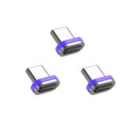 HiCHN Digital Display PD 240W 40Gbps 24-Pin Full-Featured USB C Magnetic Adapter, Full Protocol USB C Charging and USB4.0 Data Transmission 8K Video for Smartphone, Notebook (3 USBC Tips)