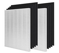 Hichoryer D360 True HEPA Replacement Filter D3, Compatible with Winix D360 Air Purifier, Part Number 1712-0101-02, 2 H13 True HEPA Filters & 8 Activated Carbon Filters