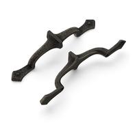 Hickory Hardware 1 Pack Solid Core Kitchen Cabinet Pulls, Luxury Cabinet Handles, Hardware for Doors & Dresser Drawers, 3 Inch Hole Center, Black Iron, Mountain Lodge Collection