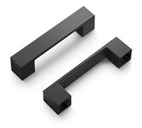 Hickory Hardware Basics Collection Pull 3 Inch Center to Center Matte Black Finish (10-Pack)