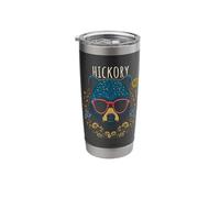 Hickory NC Fun Bear Wearing Glasses Flowers Design Stainless Steel Insulated Tumbler