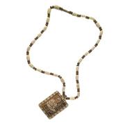 HICKORY Original Tulsi Mala with Hanuman Ji Pendant Locket ? Handmade Bageshwar Dham Tulasi Kanthi Mala for Men and Women ? Spiritual Protection, Divine Blessings, Jay Shri Ram, S