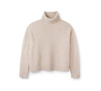 Hicks & Brown Women's Sophia Roll Neck Jumper - Beige - Size: Small