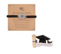 HICOHAND 2026 Graduation Gift Bracelet with Gift Box Set, Inspirational Compass Bracelet Wearable Badge with a Greeting Card Suitable for Students Teachers