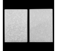HICOHAND 3D Plastic Embossing Folder, 2 PCS Flower Plant Embossing Stencil Template Molds for DIY Paper Card Decorating Scrapbook Photo Album DIY Handmade Art Craft