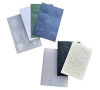 HICOHAND 3D Plastic Embossing Folders, 2 PCS Sea Star and Shell Plastic Embossing Folders for Card Making or Journaling Floral Embossing Folder for Gift Tag Paper Crafting Home Decoration