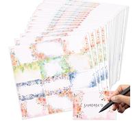 HICOHAND Name Tag Labels, 240 PCS Floral Label Stickers Self Adhesive Flower Tag Stickers with Blank Decorative Lable Stickers for Jars Jam Canning Food Containers Labels