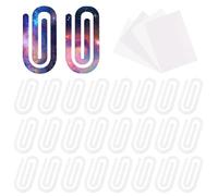 HICOHAND Sublimation Paper Clips, 20 Pcs Giant Acrylic Blanks PaperClips Heat Transfer Paper Clips for DIY Bookmarks Crafts Gifts Office School Supplies, 4x2 In