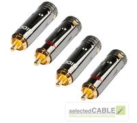 Hicon Hi-Cm09 Rca Plug White + Red 4 Set High End | Hi-Cm09 Ntl + Red