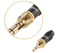 Hicon HI-J3563S Audio Jack Plug 3.5mm Straight 3 Pins Gold-Plated ...
