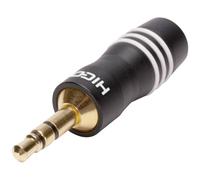 Hicon HI-J35S03 3.5mm Stereo Audio Plug Gold-Plated Pin Black 3-Pin