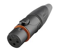 Hicon HI-X3CF-HD-B XLR-Steckverbinder Kupplung, gerade Polzahl (num): 3 black 1 pc(s)