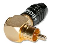Hicon RCA Cinch Plug 90° Angled Highend Screwable | HI-CMA02-NTL