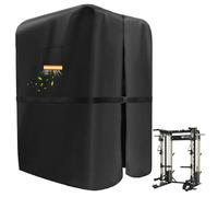 Hicover 600D Gym Rack Cover with Waterproof Zipper, Protective Cover for Squat Rack/Weight Lifting Rack/Home Gym Workout Equipment-Indoor or Outdoor With Air Vent & Reflective strip - 64"L×68"W×82.5"H