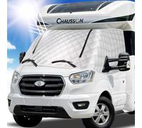 Hicover MK8 & MK9 External Thermal Silver Screen Cover for Ford Transit | 2015-2025 Campervan Windscreen Cab Premium Insulation Blackout Blind thermal window cover motorhome windscreen cover