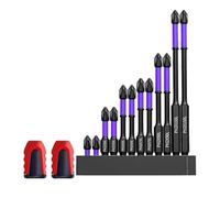 HiCOZZIE Upgraded High Hardness and Strong Magnetic Bit Set Kit Anti-Shock Strong Magnetic Non-Slip Bits Set Drill Screwdriver Bits