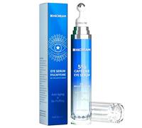 Hicream Eye Cream Eye Serum for Eye Contour with 5% Caffeine and Hyaluronic Acid for Wrinkle Bags Dark Circles and Wrinkles Serum with Eye Roller with Massage Ball