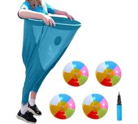 HiCWX Giant Granny Pants Toss Game Set - Outdoor Party Game with 4 Bouncy Balls & Air Pump | Hilarious Backyard Fun for Adults, Families & Group Events