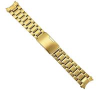 HiCycle2 20mm Watch Band Solid Link Replacement For Omega Bracelet Speedmaster Moon Watch 3570 1861 SS, Gold, 20mm
