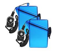 HiCycle2 2pcs Sport Waterproof ID Card Badge Holder Case with Lanyard Cover Multiple Credit Cards, Registration, ins Card Heavy Duty Durable Locker Dry Box (Blue)