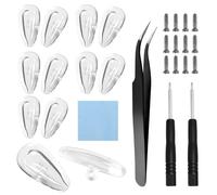 HiCycle2 3 Pairs of Nose Pads Replacement for Oakley and Tom Ford Sunglasses with Screws Screwdriver Set 14 * 7.5mm (3 Pair)