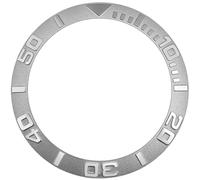 HiCycle2 Ceramic Bezel Insert Replacement For Rolex 40mm Yachtmaster 16622 16623 116622 116623 Steel (Silver)
