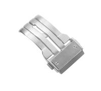 HiCycle2 Clasp Buckle Band Replacement For Hublot Big Bang Watch 42mm Deployment Strap Silver Stainless Steel, silver, 18mm