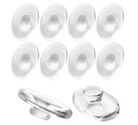 HiCycle2 Eyeglass Nose Pads Replacement for Oakley Silhouette/Marchon Air Frames/Montatura Eyewear Eyeglasses Frameless Rimless Silicone Nose Pads Push in Eye Glass Soft Pieces 5 Pairs(Oval)(13mm)