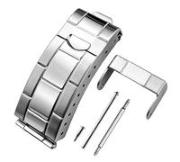 HiCycle2 Flip Lock Buckle Clasp Replacement For Rolex GMT Submariner 93150 Oyster Watch Band Bracelet Deployant Clasp (silver,polish)