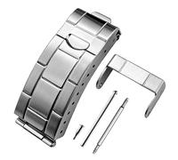 HiCycle2 Flip Lock Buckle Clasp Replacement For Rolex GMT Submariner 93150 Oyster Watch Band Bracelet Deployant Clasp (Silver,bursh)