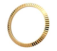 HiCycle2 Fluted Bezel Replacement For Rolex 36Mm Datejust Watch 1601 1603 1611 16014 16013 16233 16234 Polish Stainless Steel (Gold)