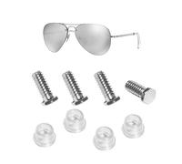 Hicycle2 Front Bridge Lenses Screws Kits Replacement For Ray Ban RB3449 RB3541 RB3497 Silver