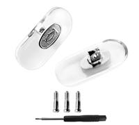 HiCycle2 Glasses Nose Pads Replacement for Cartier Screw-in Eye Glasses Nose Pads Sunglasses Glasses Nose Pads Silicone Size Large with Screws and Screwdriver(Silver)