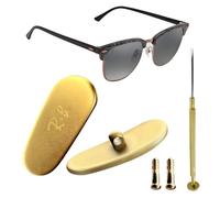 HiCycle2 glasses nose pads Replacement for ran ban eyeglasses sunglasses screw-in metal nose pads Repair Kits,Bonus Lens Cloth(16MM) (GLOD, 16mm)