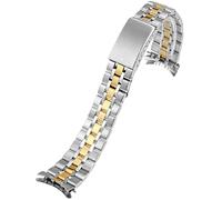 HiCycle2 Jubilee Watch Band Bracelet Replacement For Rolex Tudor Prince 19mm Stainless Steel (Gold center, 19mm)