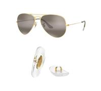 HiCycle2 Nose Pads Replacement for Aviator RB3025 RB3539 RB3026 RB3447 RB4263 RB3548 RB3716 RB3816 RB3548N Sunglasses Repair Kits Clip-on,Bonus Sunglasses Bag(Gold)