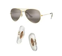 HiCycle2 Replacement Nose Pads suit for Aviator RB3025 RB3539 RB3026 RB3447 RB4263 RB3548 RB3716 RB3816 RB3548N Sunglasses Repair Kits Clip-on,Bonus Sunglasses cloth (14mm, Gold)