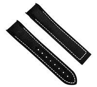 HiCycle2 Nylon Rubber Bracelet Replacement for Omega Seamaster 300 Planet Black 20 mm