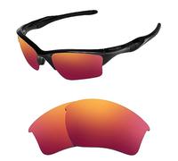 HiCycle2 Polarized Replacement Lenses for Oakley Half jacket 2.0 XL Sunglass-Multi Options (dark red)