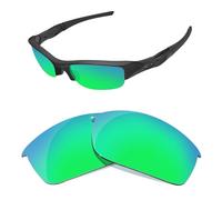 HiCycle2 Replacement Sunglass Lenses for Oakley Flak Jacket Sunglasses Mirror Polarized -Multi Options (Green)